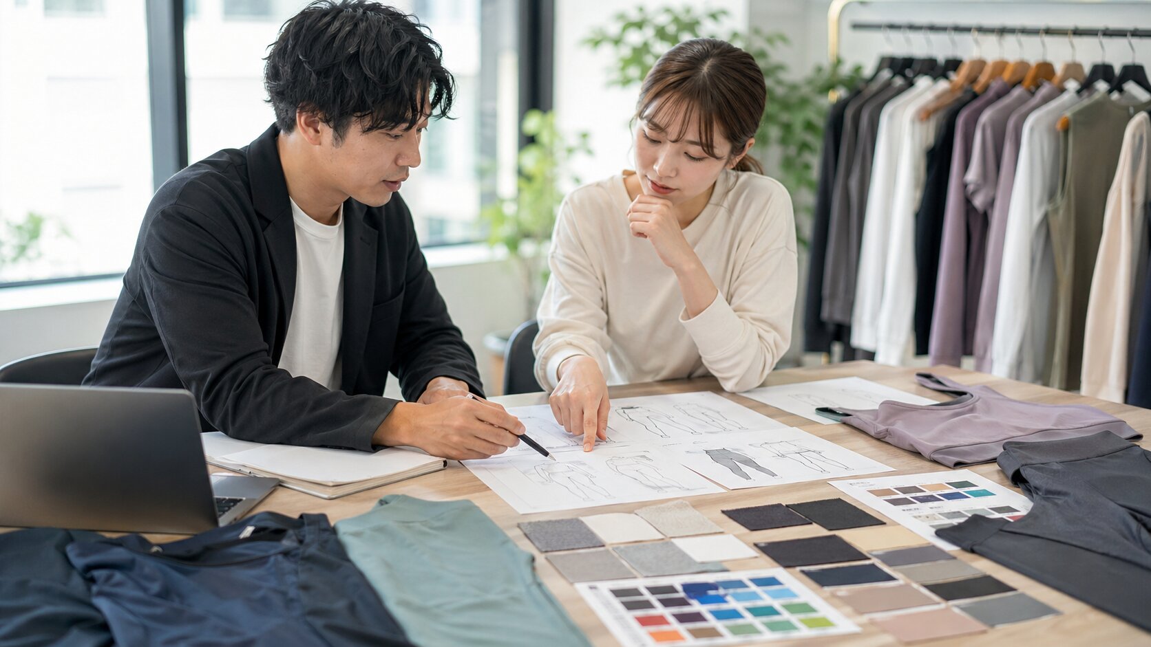 CASE 01：アパレル未経験からのブランド立ち上げ — 他社で断られた案件を素材提案から支援
